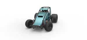 Sprint car while turning Scale 1 to 25