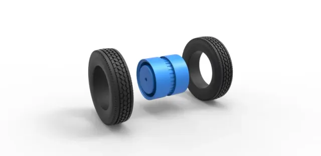 Rear 6 spoke wheel of old school truck 1:25 — Фото 10 из 11