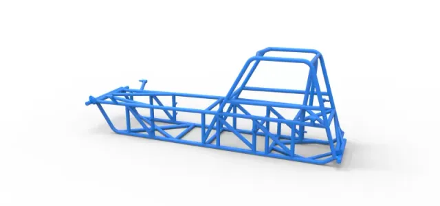 Frame of Vintage Dirt Modified stock car Version 2 Scale 1:25 — Image 9 of 17