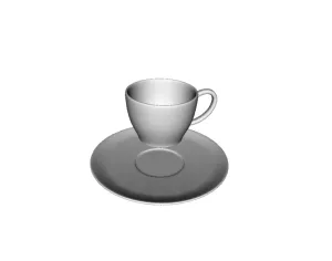 Simple Coffee Cup with Plate