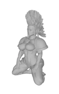 A woman with a lush mohawk