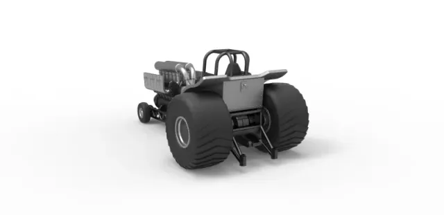 Diecast Mini Rod pulling tractor with V12 engine Scale 1 to 25 — Фото 11 из 31