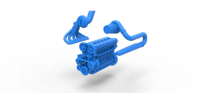Diecast Turbo straight-six engine Scale 1:25 — Image 14 of 17