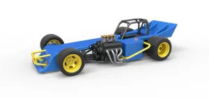 Supermodified front engine race car Scale 1:25