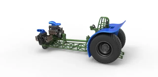 Diecast Pulling tractor with 3 engines V8 Version 6 Scale 1:25 — Фото 9 из 30