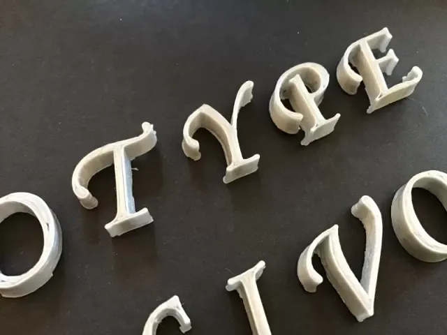 MONOTYPE CORSIVO font uppercase 3D letters STL file — Фото 4 из 6