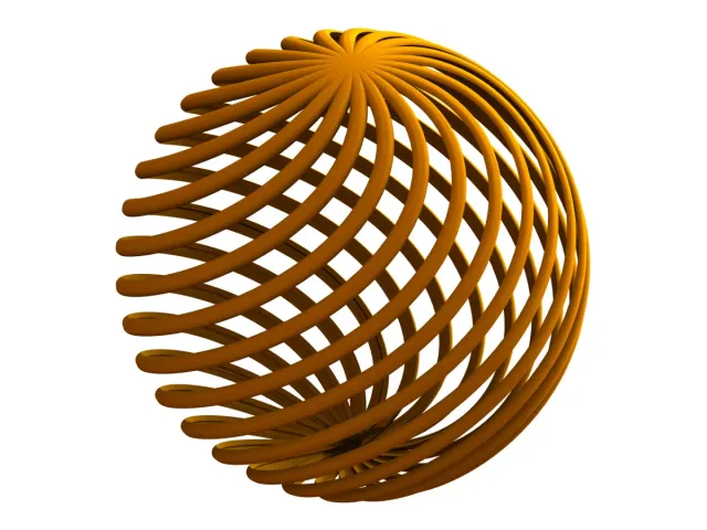 Wireframe Shape Geometric Twisted Sphere — Фото 6 из 6