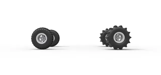 Wheel Set of Uphill Sand Racing Dragster Scale 1:25 — Фото 5 из 15