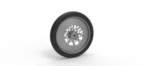 Front wire wheel of vintage dragster Version 3 Scale 1:25