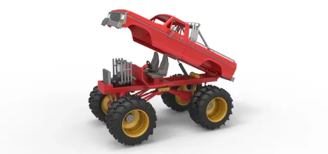 Vintage Monster Truck with double wheels Scale 1:25 — Фото 18 из 31