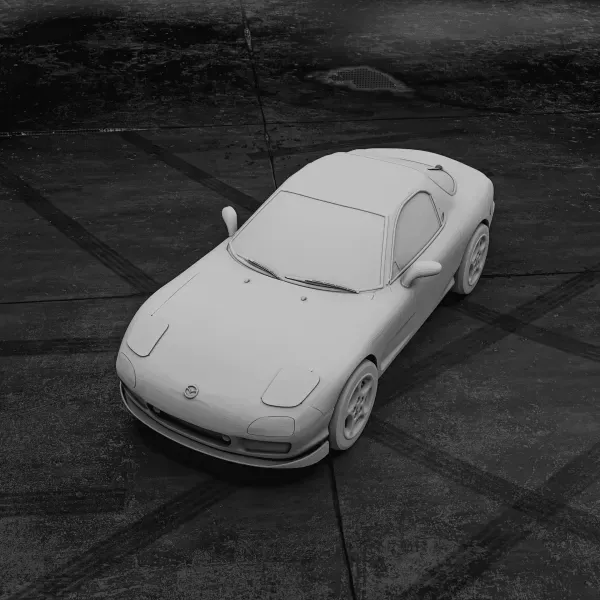 Mazda RX-7 (1978) – 3D Printable Car Model — Фото 7 из 9