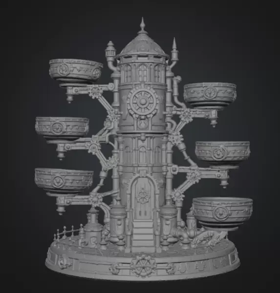 Steampunk Key & Jewelry Organizer STL File for 3D Print — Фото 12 из 17