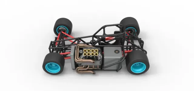 Supermodified front engine race car Base Version 2 Scale 1:25 — Фото 10 из 31