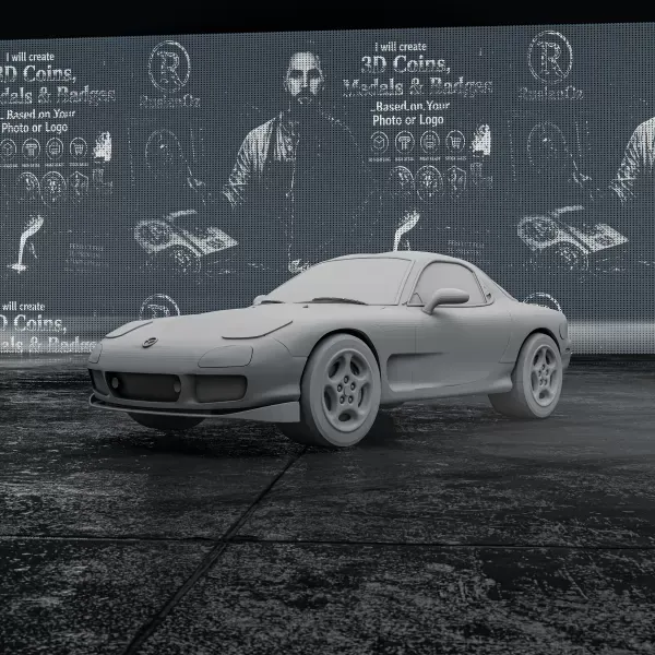 Mazda RX-7 (1978) – 3D Printable Car Model — Фото 8 из 9