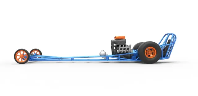 Front engine dragster with double supercharged V8 Scale 1:25 — Фото 6 из 31