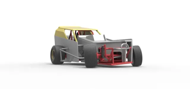 Vintage Dirt Modified stock car V7 while turning Scale 1:25 — Фото 27 из 31