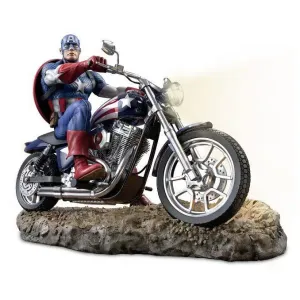 Captain America On Motorcycle Marvel Comics Print Model 3D STL