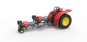 Diecast Pulling tractor with 2 jet engines Version 2 1:25