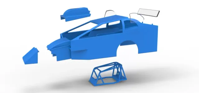 Shell of Northeast Dirt Modified stock car Version 2 Scale 1:25 — Фото 16 из 24