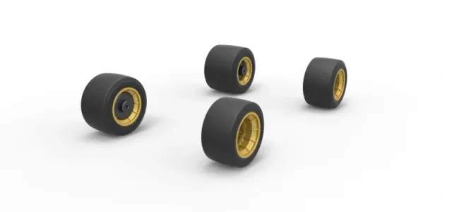 Wheel set of Vintage Asphalt Supermodified stock car 1:25 — Фото 2 из 14
