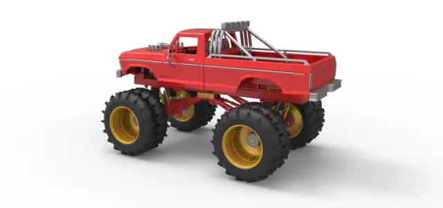 Vintage Monster Truck with double wheels Scale 1:25 — Фото 12 из 31