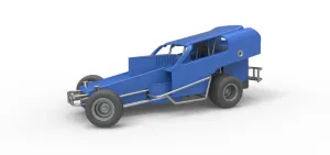 Vintage Dirt Modified stock car Version 2 while turning 1:25