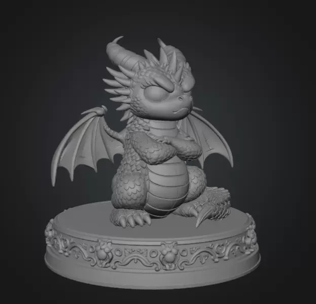 Grumpy Guardian Dragon STL File 3D Print — Фото 10 из 10