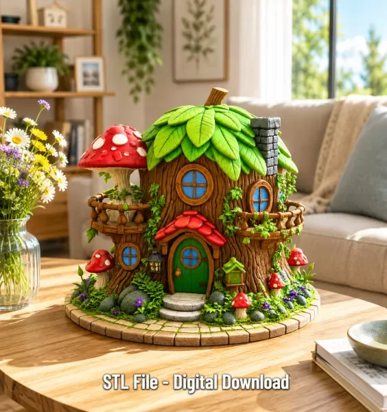 Enchanted Tree House Cottage STL File for 3D Print — Фото 3 из 16