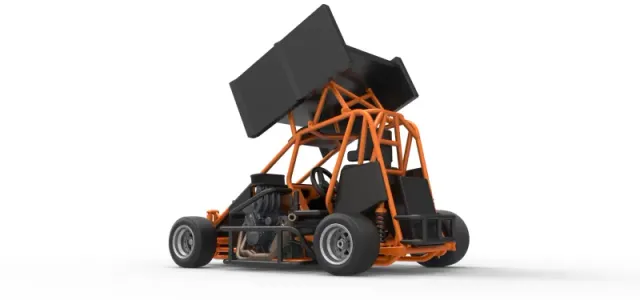 Pavement Winged 600 Micro sprint car Scale 1:25 — Фото 13 из 31