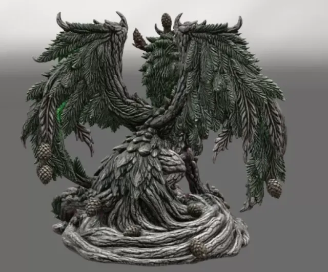 Ancient Forest Guardian Dragon STL File for 3D Print — Image 12 of 17