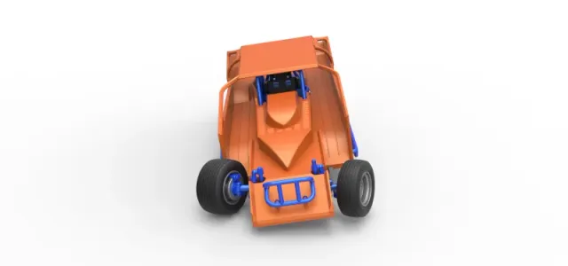 Northeast Dirt Modified stock car while turning Scale 1:25 — Image 8 of 31