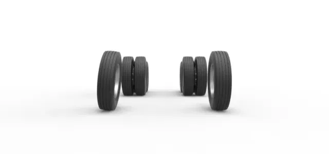 Wheel Set of Vintage GATR Racing Semi truck Version 3 Scale 1:25 — Фото 3 из 12