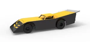Vintage Dirt late model Race car V5 while turning Scale 1:25