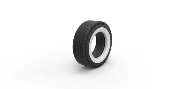 Whitewall rear tire of vintage dragster Version 9 Scale 1:25 — Фото 2 из 9