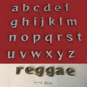 REGGAE lowercase 3D letters STL file