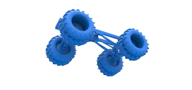 Chassis of Vintage Monster Truck with double wheels Scale 1:25 — Фото 14 из 26