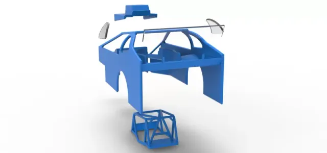 Shell of Northeast Dirt Modified stock car Version 2 Scale 1:25 — Фото 23 из 24