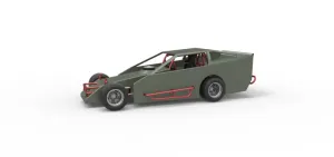 Vintage Asphalt Modified stock car V4 Scale 1:25