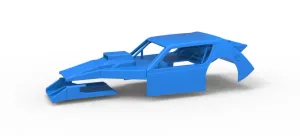 Shell of Vintage Asphalt Modified stock car V8 Scale 1:25