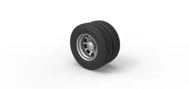 Diecast Rear custom wheel of semi truck Version 3 Scale 1:25 — Фото 7 из 12