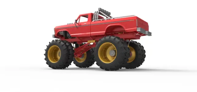 Vintage Monster Truck with double wheels Scale 1:25 — Фото 13 из 31