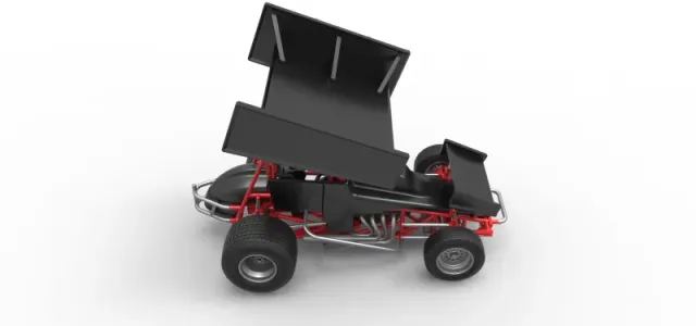 Vintage Winged Sprint car Scale 1:25 — Фото 21 из 31