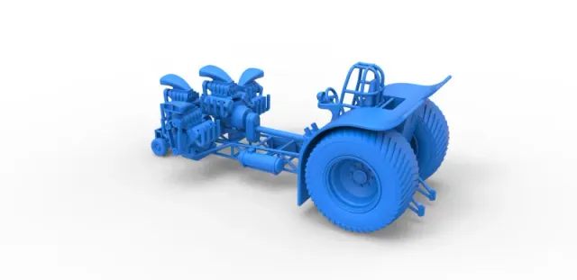 Diecast Pulling tractor with 4 engines V8 Version 6 Scale 1:25 — Image 21 of 31