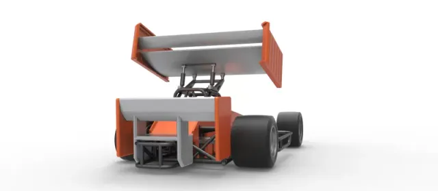 Supermodified front engine Winged race car V3 Scale 1:25 — Фото 19 из 31