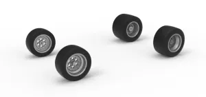 Wheel Set of Pavement Silver Crown Car Version 2 Scale 1:25