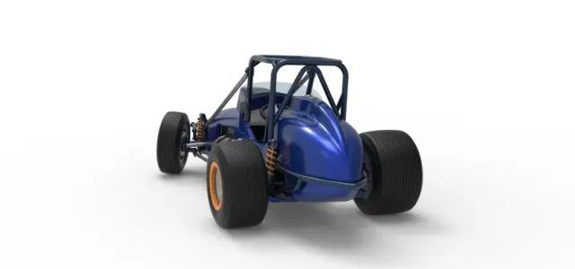 Dirt Silver Crown Champ car while turning Scale 1:25 — Фото 14 из 30