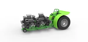 Diecast Pulling tractor with 8 engines V8 Scale 1:25
