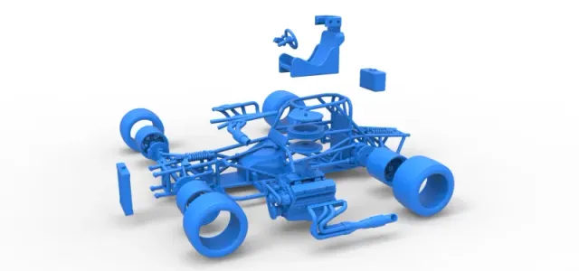 Supermodified front engine race car Base Version 4 Scale 1:25 — Image 28 of 30