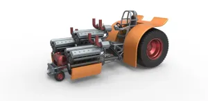 Diecast Pulling tractor with 3 turbo engines V12 Scale 1:25