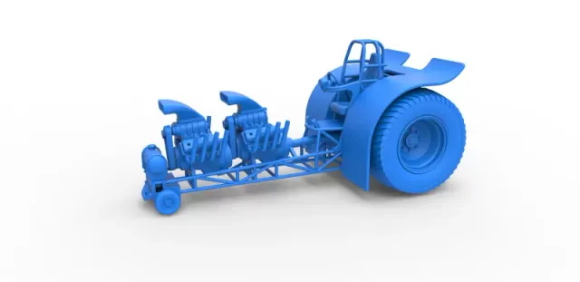 Diecast Pulling tractor with 2 engines V8 Scale 1:25 — Фото 12 из 31